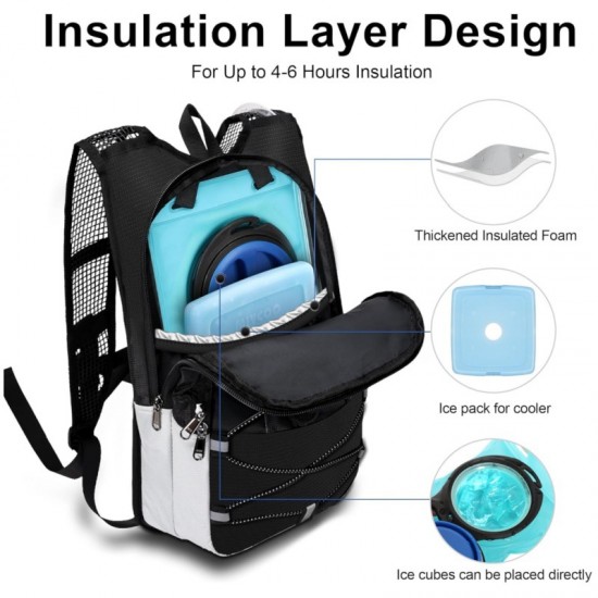 Outdoor sports bicycle cycling hydration pack, hiking, running, travel, men's and women's double-shoulder hydration backpack