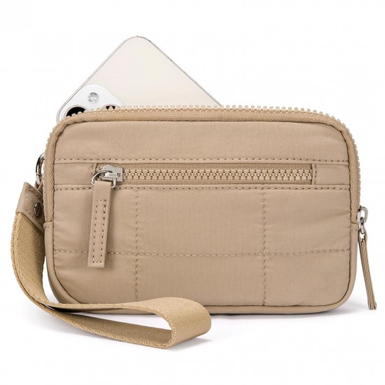 In stock hot-selling large capacity pleated square handbag, transparent PVC window coin purse clutch