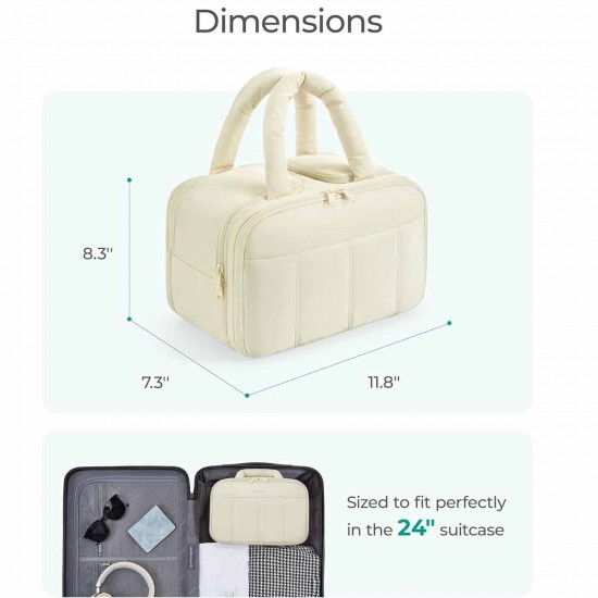 New women's fluffy travel toiletry bag, lightweight makeup bag, storage bag, travel toiletries bag
