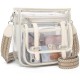New PVC transparent travel bag, large capacity shoulder bag, fashionable women's crossbody travel bag
