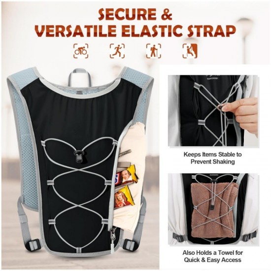 Off-road cycling backpack, bicycle hydration pack, mountaineering bag, outdoor lightweight water-resistant hiking double-shoulder backpack