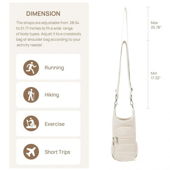 In stock new women's crossbody water bottle bag, can be used for outdoor travel or cycling to hold water bottles