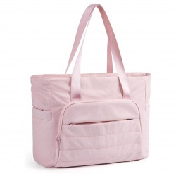 Women's handbag, lightweight large capacity tote bag with yoga mat strap, quilted storage bag, commuter single shoulder bag