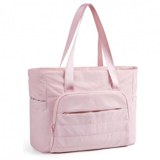 Women's handbag, lightweight large capacity tote bag with yoga mat strap, quilted storage bag, commuter single shoulder bag