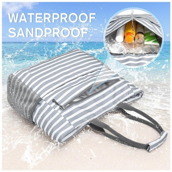 Hot-selling beach tote bag, large size, waterproof and sandproof, foldable, large capacity portable tote bag