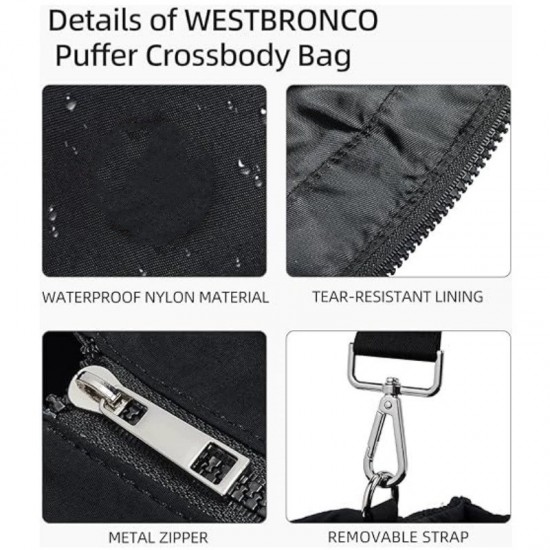 New style fashionable women's quilted cross-body bag, quilted wallet, lightweight shoulder bag, fluffy bag, handbag