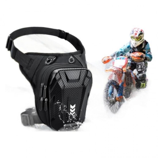 Cycling leg bag, motorcycle hard shell waterproof crossbody bag, sports multi-functional men's backpack, motorcycle men's waist bag