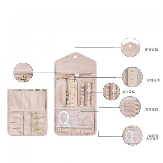 In stock waterproof jewelry bag, new foldable storage bag, fashionable cosmetic bag, jewelry bag, wholesale