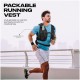 New foldable running vest, ultra-lightweight, breathable, multi-pocket performance vest suitable for runners