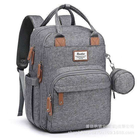 Hot-selling multi-functional waterproof large capacity double shoulder baby bag, diaper bag, travel hiking bag