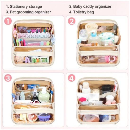 New flat opening travel makeup storage box, portable makeup box, with handbag