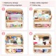 New flat opening travel makeup storage box, portable makeup box, with handbag