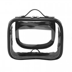 In stock transparent cosmetic bag, travel cosmetic bag, waterproof toiletry bag, large capacity open storage bag, etc.
