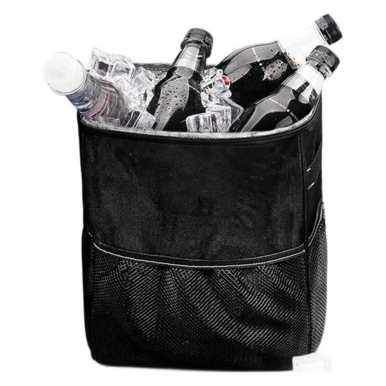 Car trash can with lid, leak-proof storage bag, waterproof trash can, multi-purpose car trash can