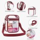 Hot-selling PVC crossbody bag, men's sports transparent shoulder bag, women's casual travel mobile phone storage bag