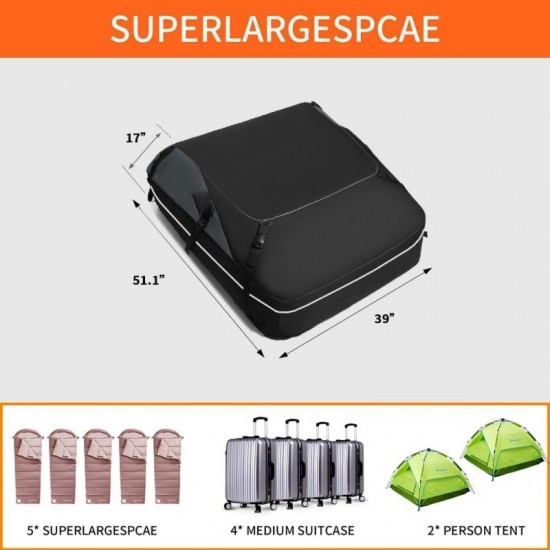 Outdoor self-driving waterproof car roof bag, foldable storage hot-selling travel style