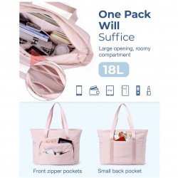 Women's handbag, lightweight large capacity tote bag with yoga mat strap, quilted storage bag, commuter single shoulder bag