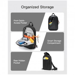 New sling bag, spacious crossbody shoulder chest bag, daily carrying casual bag, quick adjustment strap
