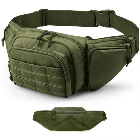 Outdoor tactical multi-functional storage waist bag, men's sports wilderness military enthusiast bag, invisible waist hanging mobile phone bag