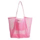 In stock beach bag, mesh shoulder bag, handle, toiletries, swimming, beach, clothing, food storage bag