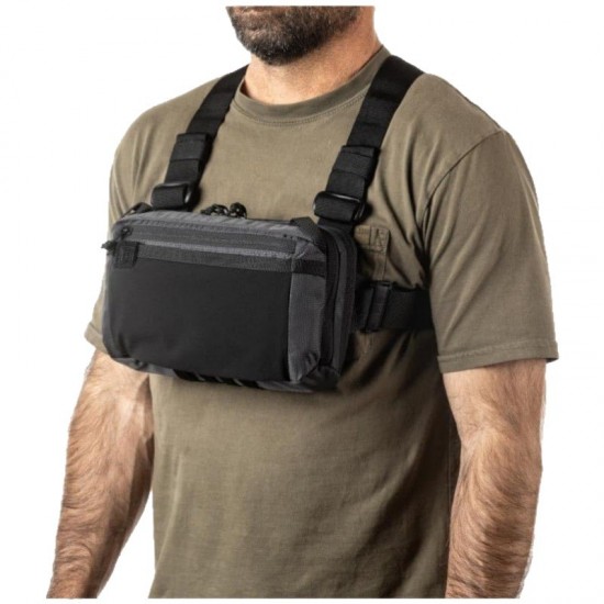 Men's multi-functional double-layer portable tactical waist bag, nylon water-repellent, adjustable waist belt, large capacity