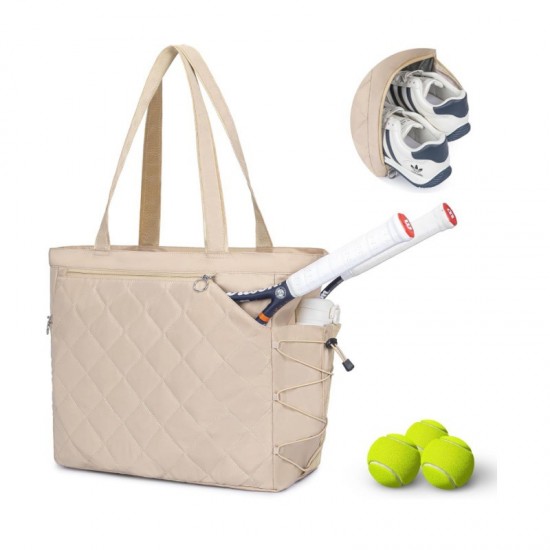 Tennis tote bags with shoe compartments, extra large quilted peaks, waterproof and lightweight, suitable for tennis