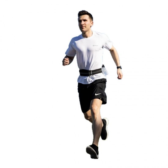 Canvas unisex running belt, fashionable outdoor portable bag, durable reflective safety jogging bag