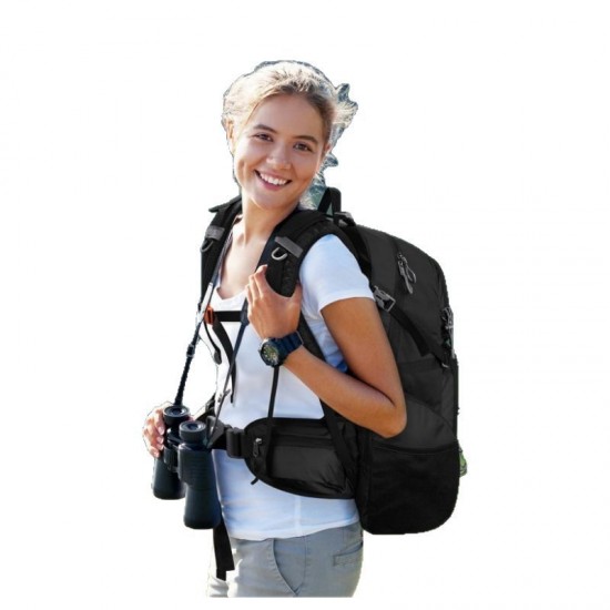 Large capacity waterproof hiking backpack, lightweight backpack with rain cover, suitable for hiking, camping, trekking, fishing