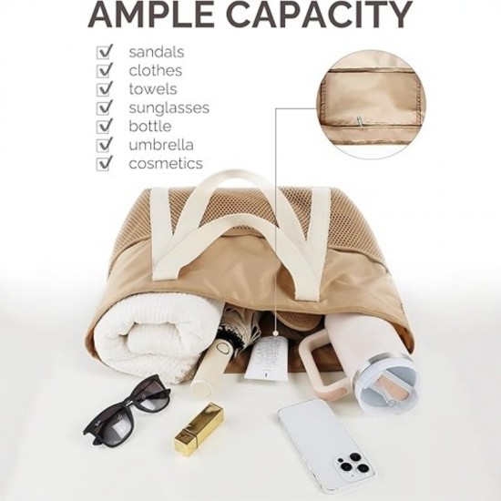 New and hot-selling zippered waterproof beach bag (for travel and swimming)