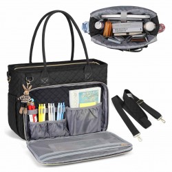 Large in-stock large capacity teacher handbag, laptop bag, women's briefcase, business commuting handbag