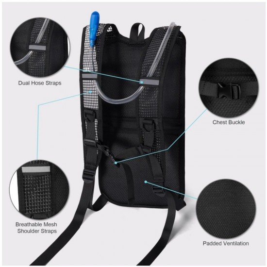 Outdoor sports bicycle cycling hydration pack, hiking, running, travel, men's and women's double-shoulder hydration backpack