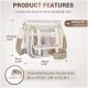 New PVC transparent travel bag, large capacity shoulder bag, fashionable women's crossbody travel bag