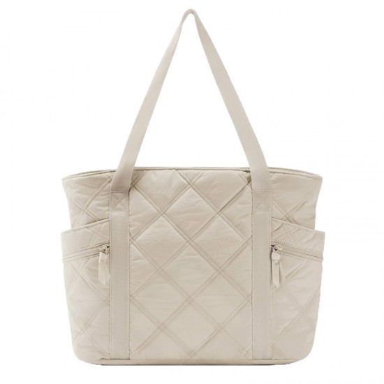 In stock new women's handbag, cotton plaid handbag, quilted stuffed bag, women's handbag for travel