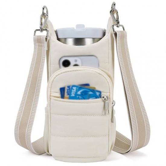 In stock new women's crossbody water bottle bag, can be used for outdoor travel or cycling to hold water bottles