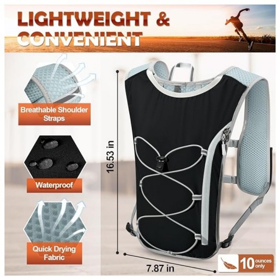 Off-road cycling backpack, bicycle hydration pack, mountaineering bag, outdoor lightweight water-resistant hiking double-shoulder backpack