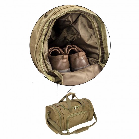 Hot-selling men's fitness duffel bag, sports duffel bag with shoe compartment, portable tactical travel bag