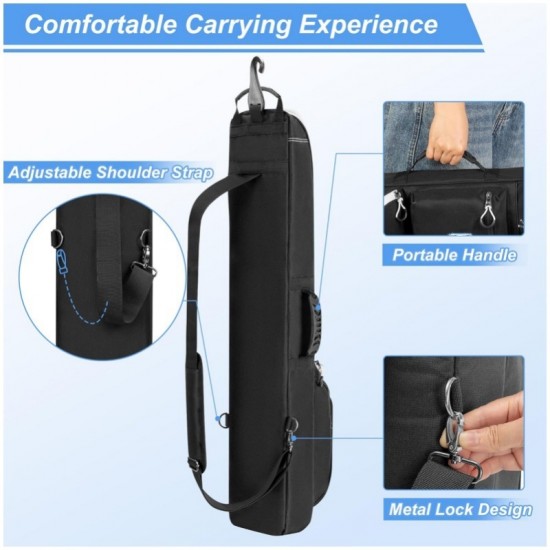 New baseball bat bag with fence hooks and adjustable shoulder straps suitable for baseball, softball, and T-bats