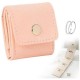 Portable simple compartment jewelry bag, mini jewelry bag for travel, jewelry earring ring storage bag