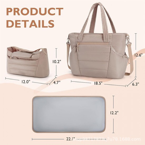 New in-stock diaper bag tote bag with stroller storage bag, large capacity baby bag with changing pad