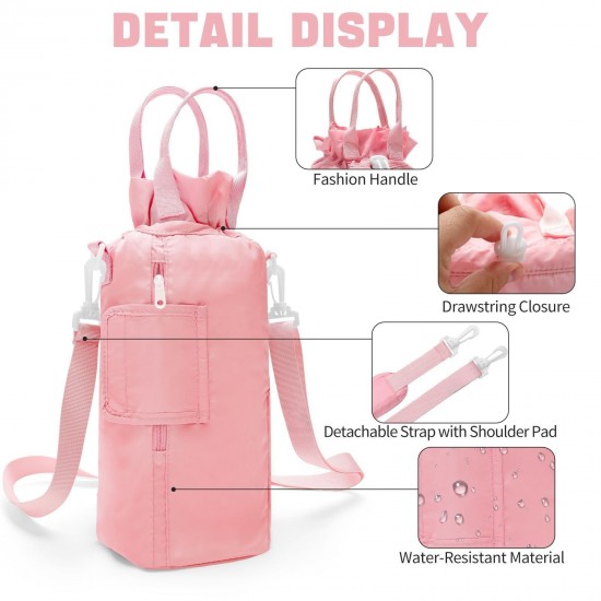Hot-selling portable water bottle bag, insulated and refrigerated water bottle cover, foldable, multi-pocket opening, shoulder cross-body water bottle bag
