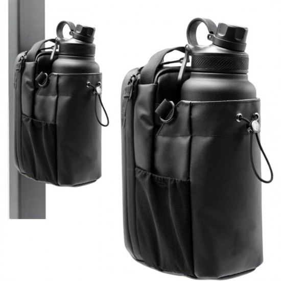 Gym-specific water bottle bag with strap, sports and fitness phone storage bag, crossbody magnetic water bottle bag