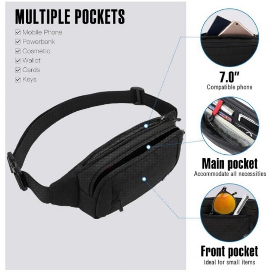 In stock new men's waist bag, outdoor multi-purpose waist bag, Korean style casual men and women waist bag, men's chest bag trendy