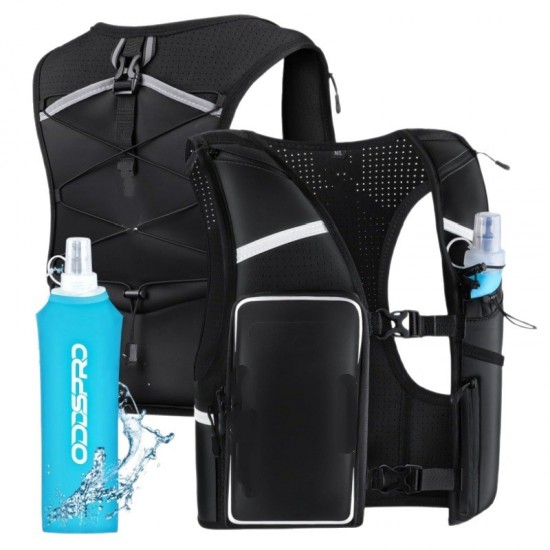 Outdoor reflective breathable and hydrating vest for men and women, suitable for running, cycling, and marathons, adjustable chest strap