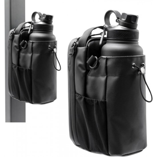 Gym-specific water bottle bag with strap, sports and fitness phone storage bag, crossbody magnetic water bottle bag