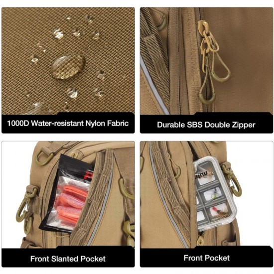 Outdoor tactical single/double shoulder backpack for men, urban commuting, quick-response assault, cycling, mountaineering, lure bag, crossbody bag