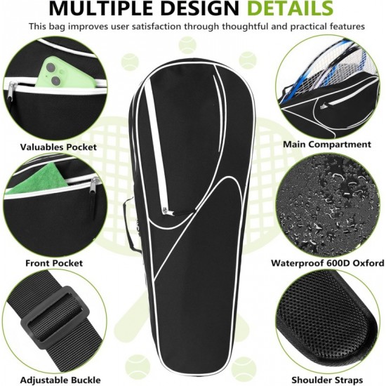 New waterproof outdoor single shoulder sports bag, portable badminton racket bag, large capacity tennis racket bag