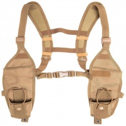 Walkie-talkie vest chest bag, radio shoulder strap leather cover chest support universal vest equipment rescue nylon bag waist bag