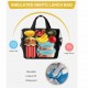 Stylish large capacity waterproof insulated lunch bag, handbag, adult with shoulder strap, water bottle bag, lunch storage bag, portable