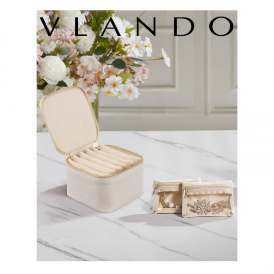 Leather jewelry box, necklace, ring, earring, jewelry box, women's jewelry storage box