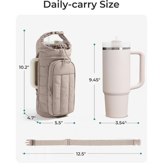 In stock hot selling water bottle storage bag, portable with shoulder strap, suitable for outdoor travel and sports water bottle storage bag
